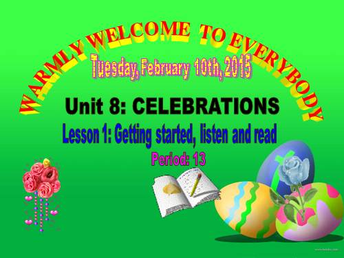 Unit 8. Celebrations