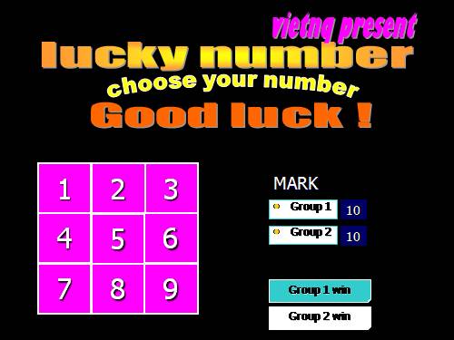lucky number  E9 U9 lang focus