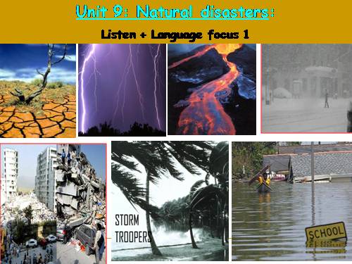 Unit 9. Natural disaters