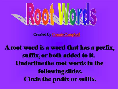 root words