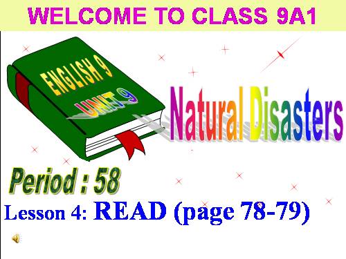 Unit 9. Natural disaters