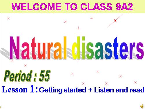 Unit 9. Natural disaters
