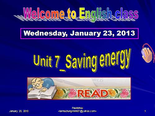 Unit 7. Saving energy