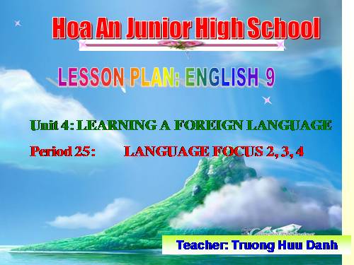 Unit 4. Learning a foreign language