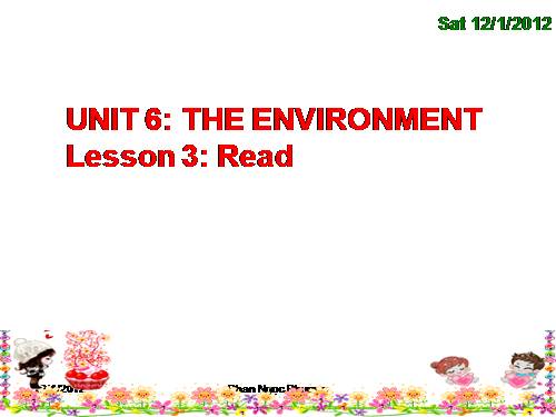 Unit 6. The environment