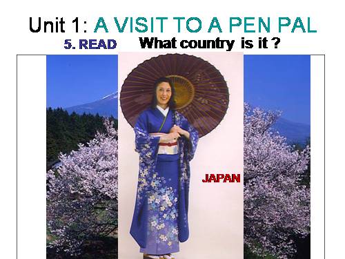 Unit 1. A visit from a pen pal