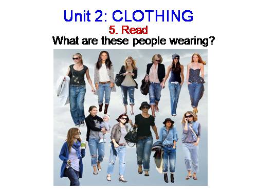 Unit 2. Clothing