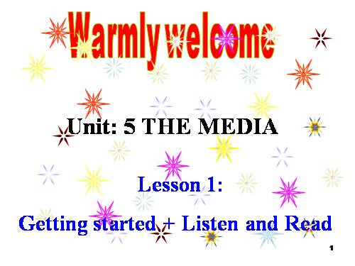 Unit 5. The media