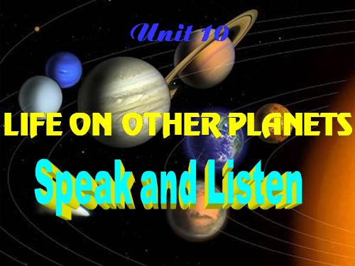 Unit 10. Life on other planets
