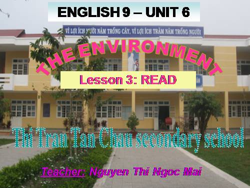 Unit 6. The environment