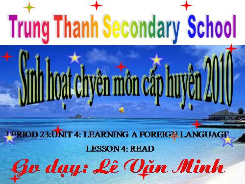 Unit 4. Learning a foreign language