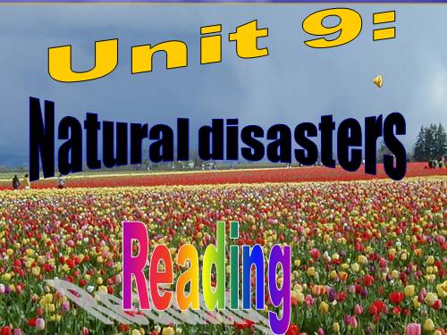 Unit 9. Natural disaters