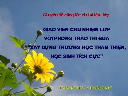 Chuyên đề công tác chủ nhiệm lớp