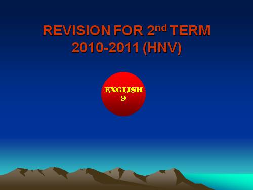 REVISION FOR READING  - 2ND TERM (G9)