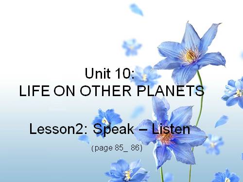 Unit 10. Life on other planets
