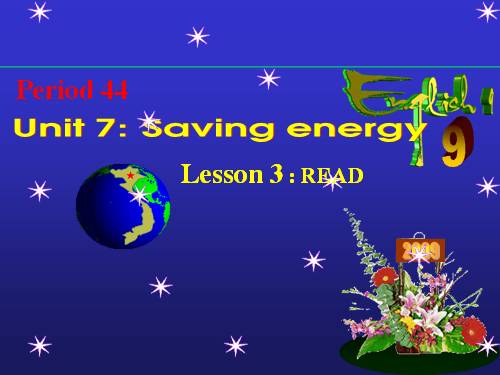 Unit 7. Saving energy