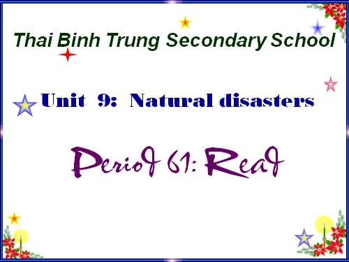 Unit 9. Natural disaters