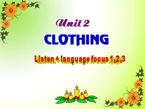 Unit 2. Clothing