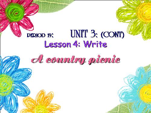 Unit 3. A trip to the countryside