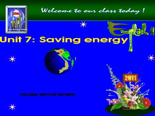 Unit 7. Saving energy