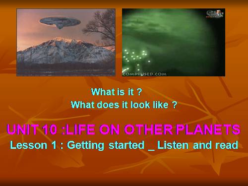 Unit 10. Life on other planets