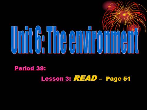 Unit 6. The environment