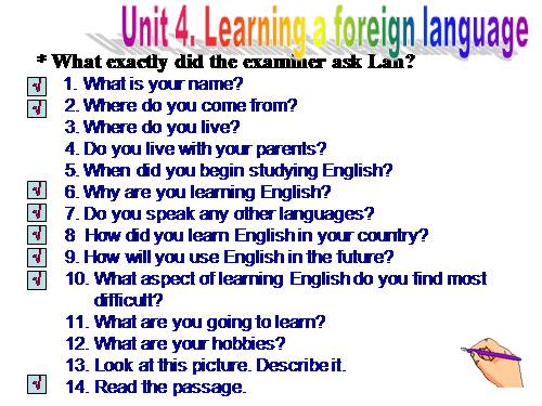 Unit 4. Learning a foreign language