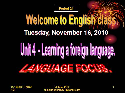 Unit 4. Learning a foreign language