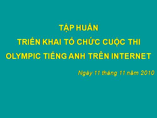 Tai lieu huuong dan Olympic Tieng Anh