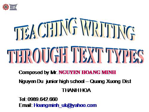 Teaching writing though tetx types (Cực hay)