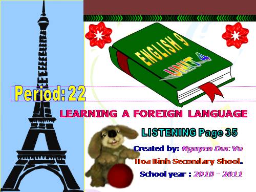 Unit 4. Learning a foreign language