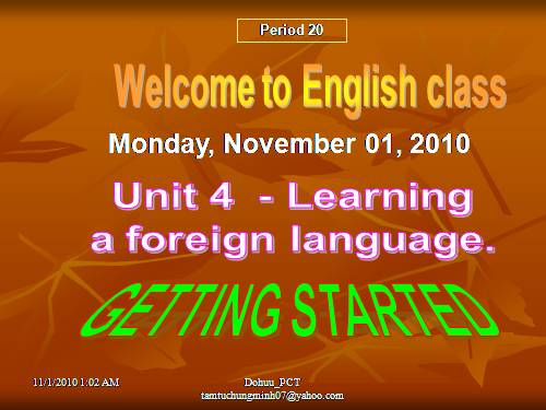 Unit 4. Learning a foreign language