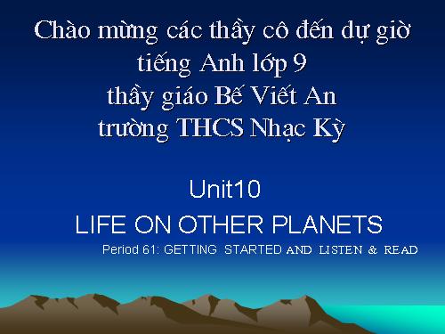 Unit 10. Life on other planets