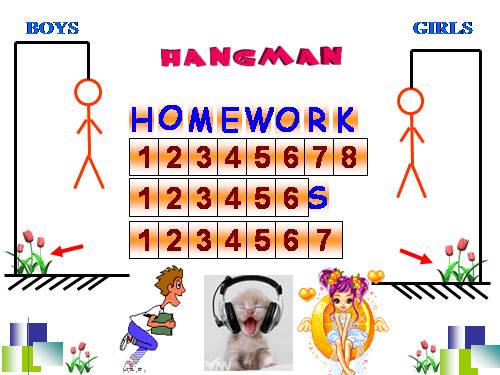 Hangman Games for English lessons