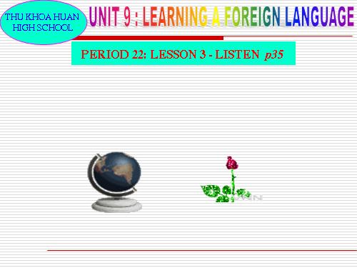 Unit 4. Learning a foreign language