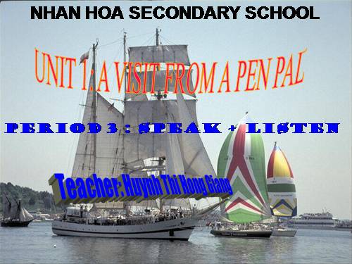 Unit 1. A visit from a pen pal