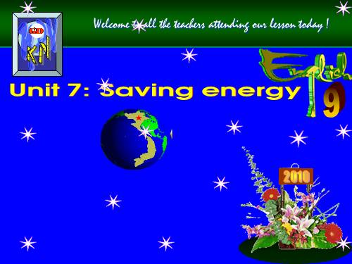 Unit 7. Saving energy