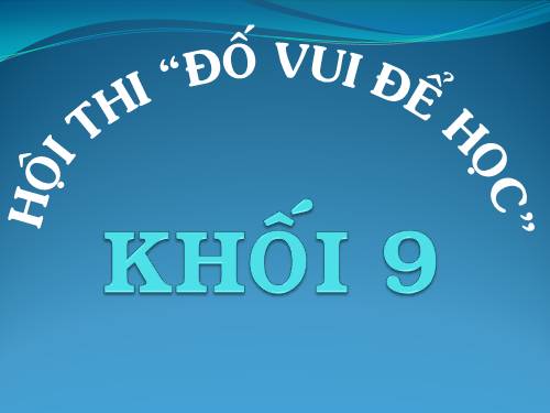 Đố vui để học 9