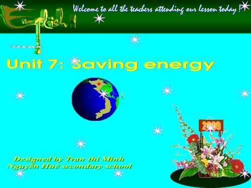 Unit 7. Saving energy
