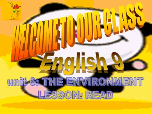 Unit 6. The environment