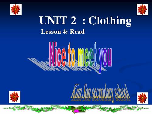 Unit 2. Clothing