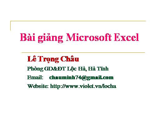 Bai Giang Excel