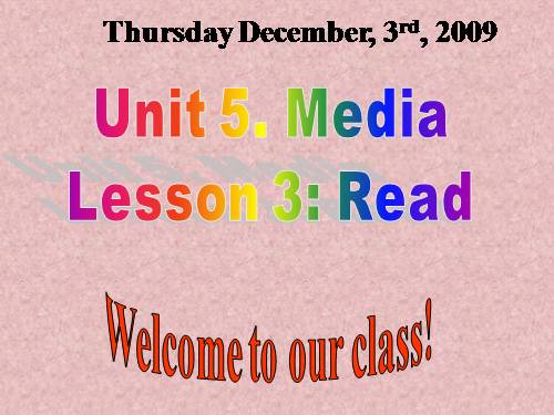 Unit 5. The media