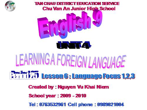 Unit 4. Learning a foreign language