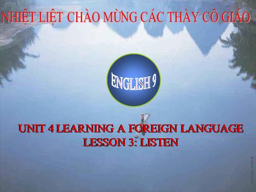 Unit 4. Learning a foreign language