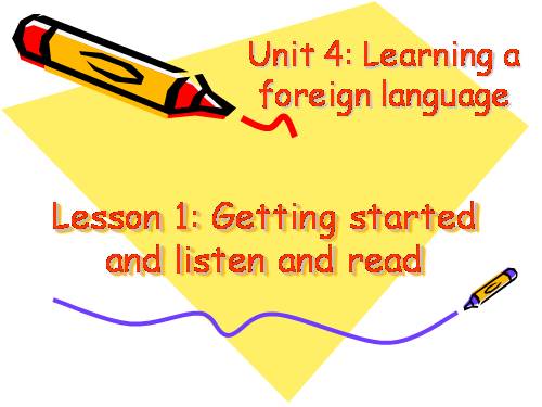 Unit 4. Learning a foreign language