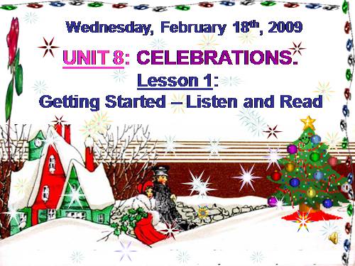 Unit 8. Celebrations