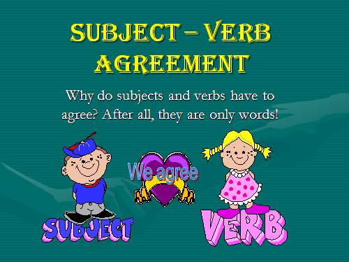 subject verb agreement. ppt