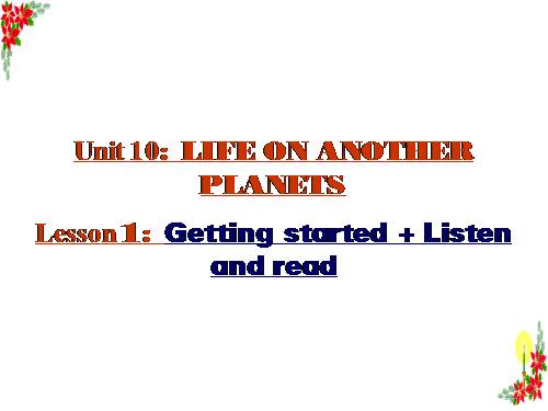 Unit 10. Life on other planets