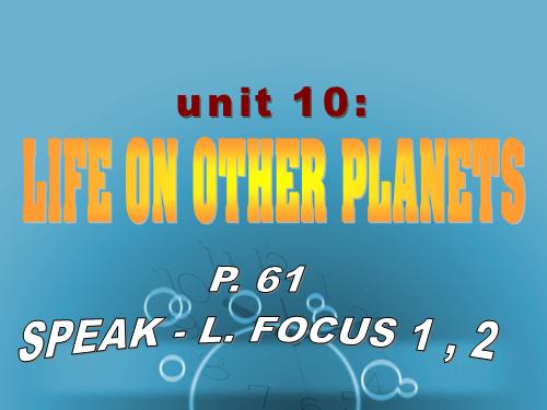 Unit 10. Life on other planets